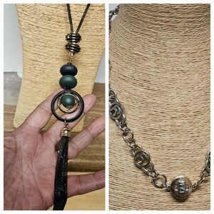2 for 1 includes a Lavalier Tassel Necklace & LC Initial Chain Necklace